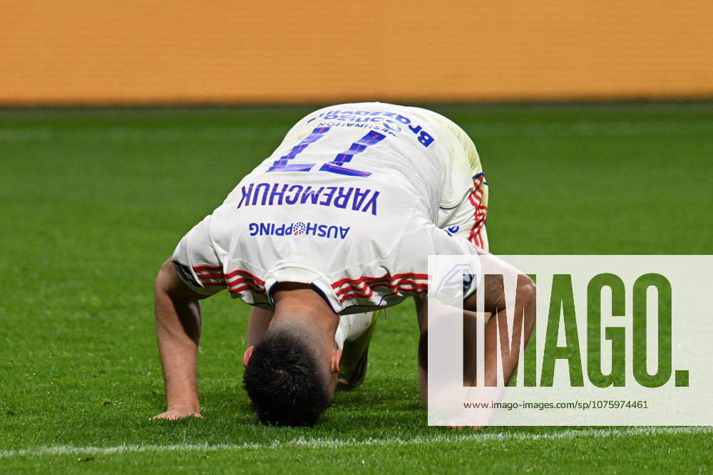 Football : Olympique Lyonnais v Lorient - French ligue 1- 12 04 2026 YAREMCHUK Roman of Lyon scoring goal during the French ligue 1 match between Olympique Lyonnais and Lorient at Groupama Stadium Decines Charpieu Lyon on April 12, 2026 , France LYONFrance