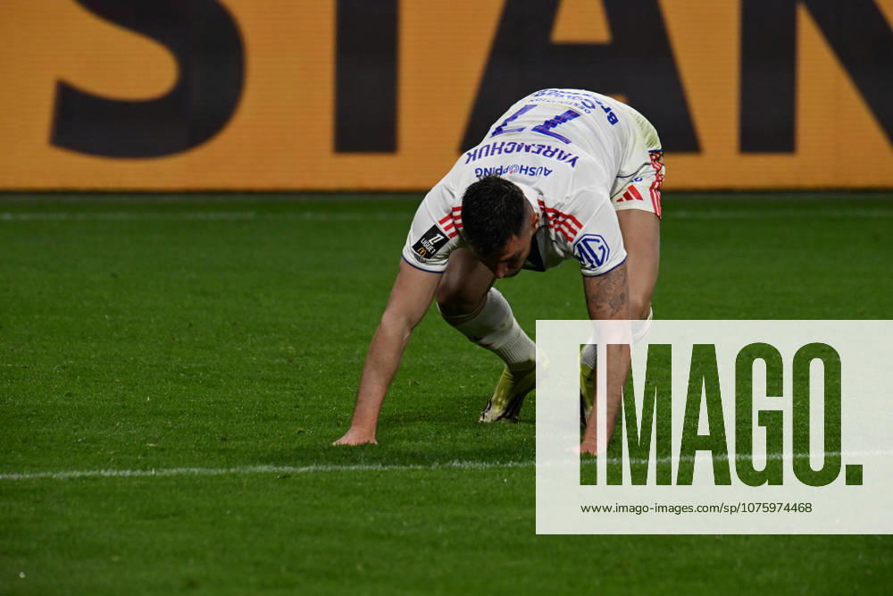 Football : Olympique Lyonnais v Lorient - French ligue 1- 12 04 2026 YAREMCHUK Roman of Lyon scoring goal during the French ligue 1 match between Olympique Lyonnais and Lorient at Groupama Stadium Decines Charpieu Lyon on April 12, 2026 , France LYONFrance