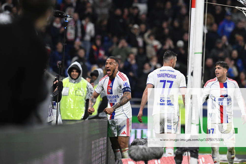 Football : Olympique Lyonnais v Lorient - French ligue 1- 12 04 2026 Corentin TOLISSO of Lyon scoring goal during the French ligue 1 match between Olympique Lyonnais and Lorient at Groupama Stadium Decines Charpieu Lyon on April 12, 2026 , France LYONFrance