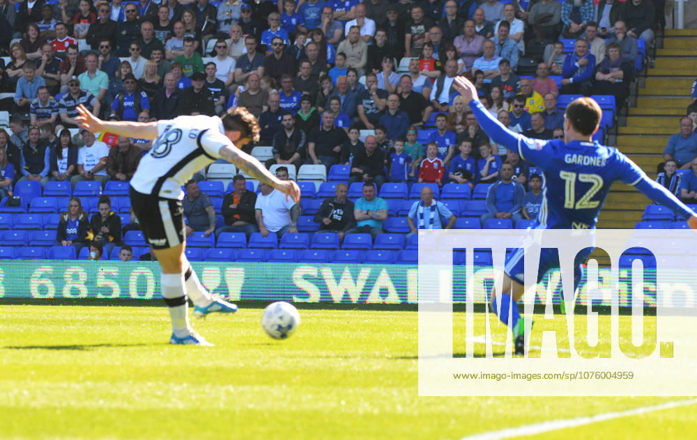 Birmingham City v Derby Championship 2016 17 St Andrews Birmingham City v Derby County Championship 08 04 2017 Jacob Butterfield (Derby) scores first goal Birmingham England