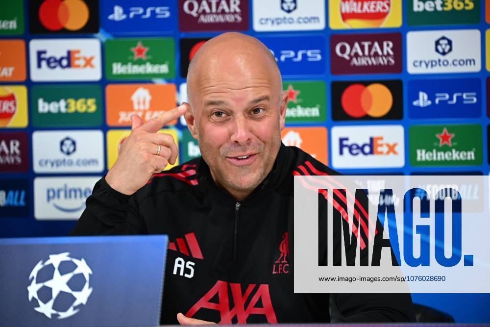 Slot arne FOOT CHAMPIONS LEAGUE 2026 PRESS CONFERENCE LIVERPOOL STADE ANFIELD ROAD LIVERPOOL ENGLAND 13 04 2026 LAHALLE PIERRE avant liverpool psg LIVERPOOL STADE ANFIELD ROAD GermanyxJapanxUKxFrancexBelgiumxOUT
