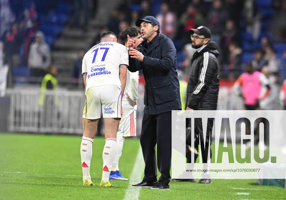 Football : Olympique Lyonnais v Lorient - French ligue 1- 12 04 2026 Paulo FONSECA coach of Lyon during the French ligue 1 match between Olympique Lyonnais and Lorient at Groupama Stadium Decines Charpieu Lyon on April 12, 2026 , France LYONFrance
