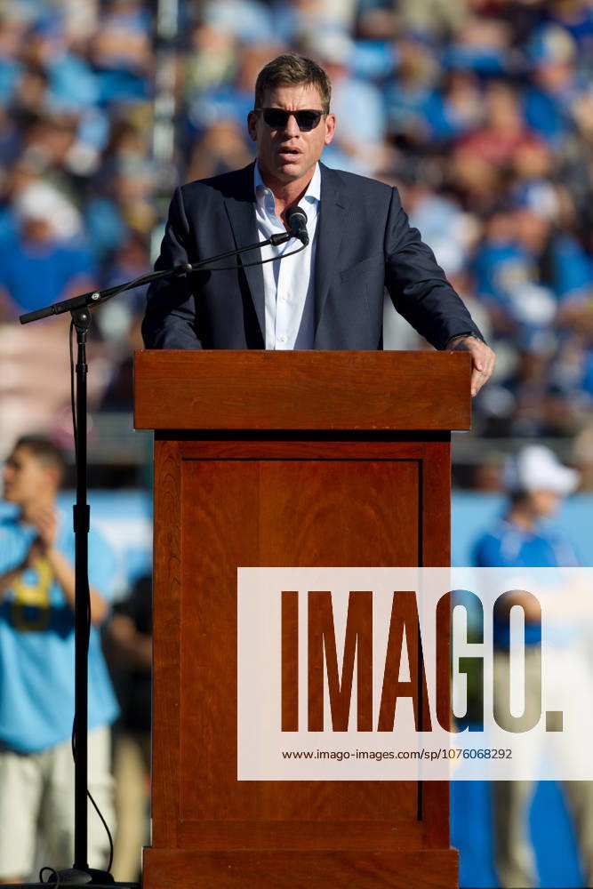 Nov. 28, 2014 - Pasadena, California, U.S - UCLA alum Troy Aikman during the 2014 NCAA, College League, USA football game between the UCLA Bruins and the Stanford Cardinal at the Rose Bowl in Pasadena, Ca.