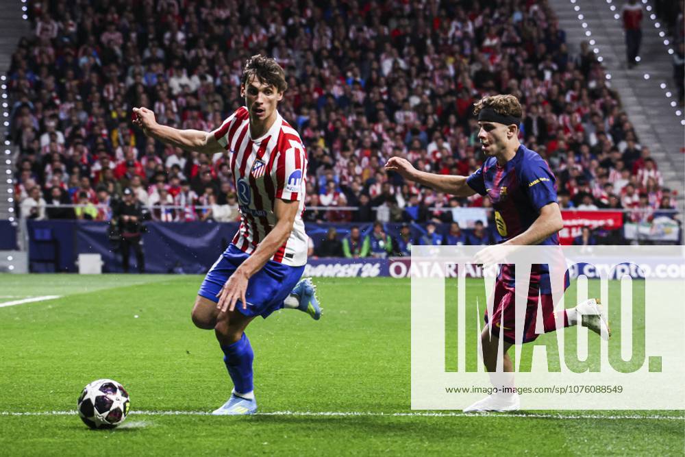 UEFA Champions League quarterfinal second leg soccer match Atletico Madrid vs FC Barcelona, Barca at Riyadh Air Metropolitano stadium in Madrid, Spain. 14 April 2026 Fermin and Le Normand 900 Cordon Press 900 CordonxPress LOF - Champions League Atletico Madrid vs FC Barcelona