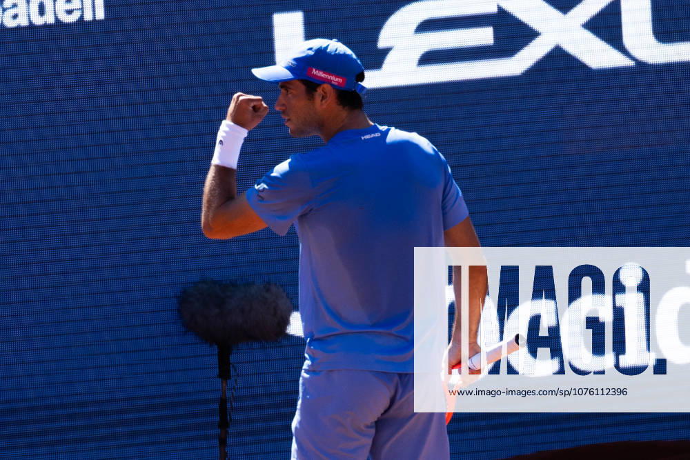 Nuno Borges celebrates winning a point during the round of 16 match of the Barcelona Open Banc Sabadell ATP, Tennis Herren 500 tennis tournament at Real Club de Tenis Barcelona on April 15, 2026 in Barcelona, Spain. Barcelona Spain - ZUMAs316 20260415_znp_s316_005