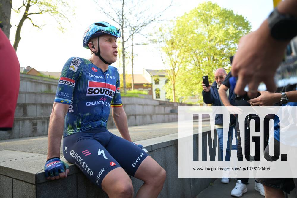 Belgian Tim Merlier of Soudal Quick-Step celebrates after winning the Ronde Van Limburg one day cycling race, from Hasselt to Tongeren-Borgloon (178,4 km) on Wednesday 15 April 2026. DAVIDxPINTENS x170895680x