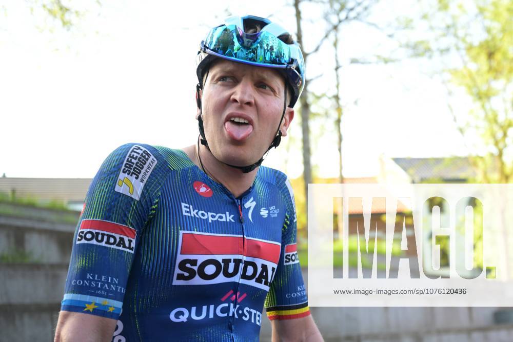 Belgian Tim Merlier of Soudal Quick-Step celebrates after winning the Ronde Van Limburg one day cycling race, from Hasselt to Tongeren-Borgloon (178,4 km) on Wednesday 15 April 2026. DAVIDxPINTENS x170895724x