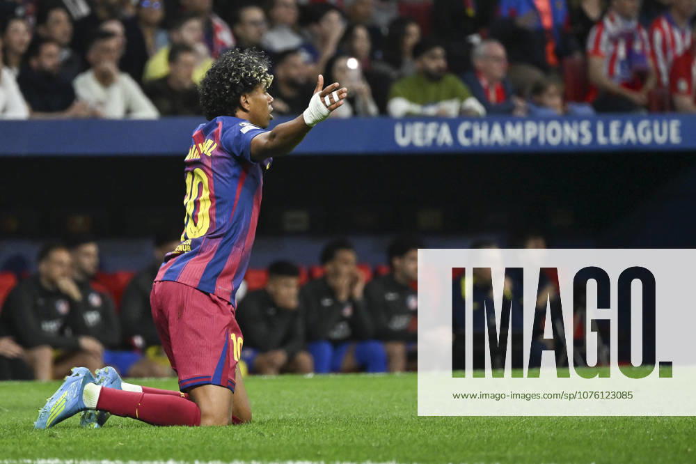 Lamine Yamal of Barcelona seen during the UEFA Champions League Quarter-Final match Atletico de Madrid and FC Barcelona, Barca at the Metropolitano stadium. Final score: AtlÃ tico de Madrid 1 - 2 FC Barcelona. Atletico De Madrid V FC Barcelona - UEFA Champions League, Madrid, Spain - 14 Apr 2026 - ZUMAs197 20260414_aab_s197_015