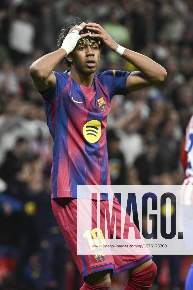Lamine Yamal of Barcelona during the UEFA Champions League Quarter-Final match Atletico de Madrid and FC Barcelona, Barca at the Metropolitano stadium. Final score: Atlà tico de Madrid 1 - 2 FC Barcelona. Madrid Spain - ZUMAs197 20260414_aab_s197_043