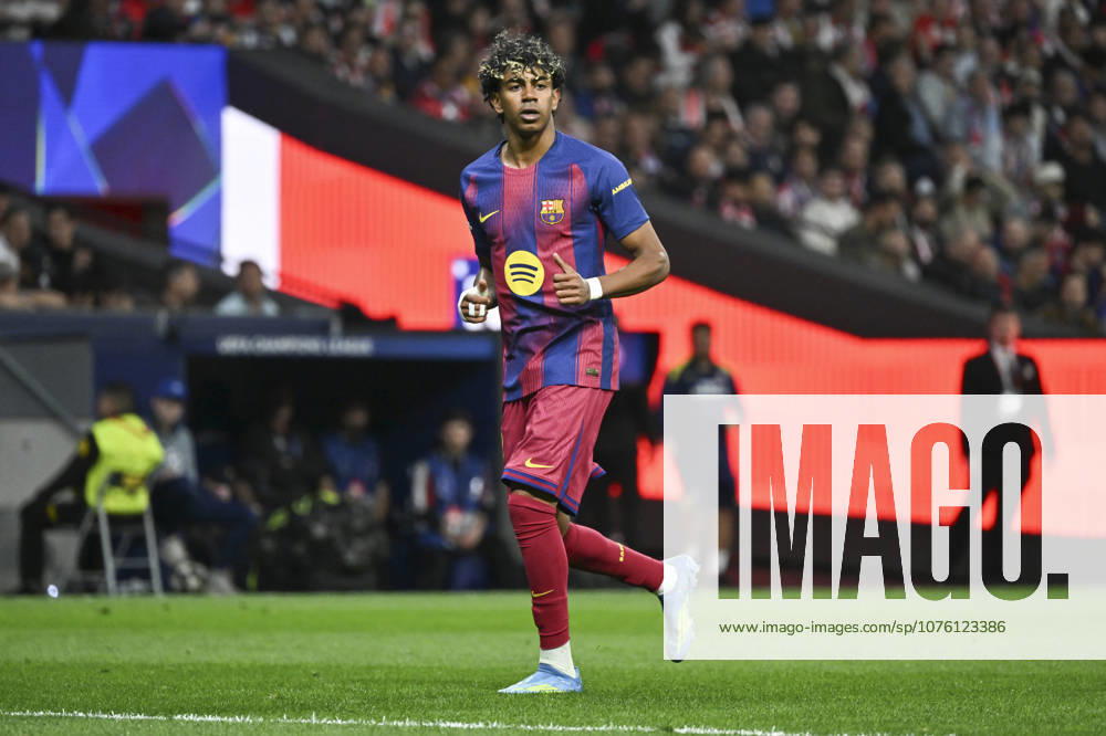 Lamine Yamal of Barcelona seen during the UEFA Champions League Quarter-Final match Atletico de Madrid and FC Barcelona, Barca at the Metropolitano stadium. Final score: Atlà tico de Madrid 1 - 2 FC Barcelona. Madrid Spain - ZUMAs197 20260414_aab_s197_035