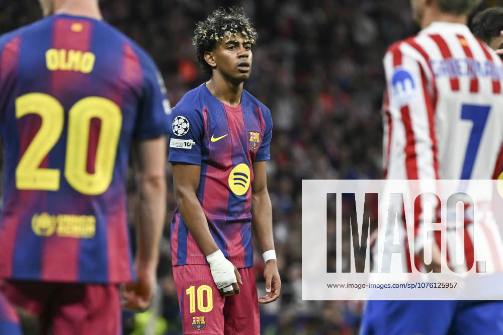 Lamine Yamal of Barcelona during the UEFA Champions League Quarter-Final match Atletico de Madrid and FC Barcelona, Barca at the Metropolitano stadium. Final score: AtlÃ tico de Madrid 1 - 2 FC Barcelona. Madrid Spain - ZUMAs197 20260414_aab_s197_033