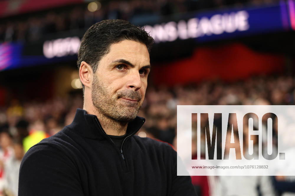 London, England, 15th April 2026. Mikel Arteta manager of Arsenal during the Arsenal vs Sporting Lisbon UEFA Champions League quarter final 2nd leg match at the Emirates Stadium, London. Picture credit should read: David Klein Sportimage . SPI_016_DK_Arsenal_Sporting_Lisbon SPI-4686-0016