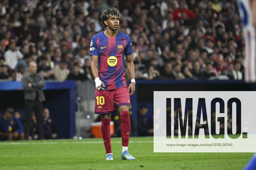 Lamine Yamal of Barcelona seen during the UEFA Champions League Quarter-Final match Atletico de Madrid and FC Barcelona, Barca at the Metropolitano stadium. Final score: Atlà tico de Madrid 1 - 2 FC Barcelona. Madrid Spain - ZUMAs197 20260414_aab_s197_023