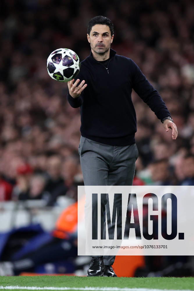 London, England, 15th April 2026. Mikel Arteta manager of Arsenal during the Arsenal vs Sporting Lisbon UEFA Champions League quarter final 2nd leg match at the Emirates Stadium, London. Picture credit should read: David Klein Sportimage . SPI_056_DK_Arsenal_Sporting_Lisbon SPI-4686-0056