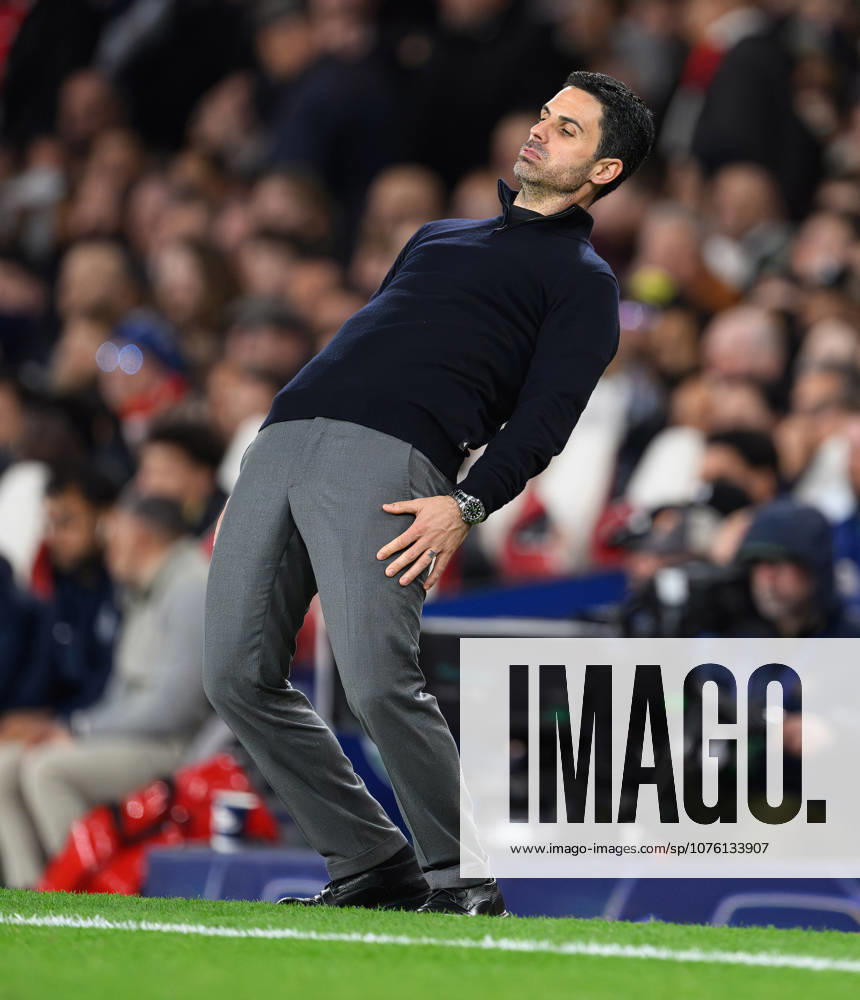Arsenal v Sporting Lisbon - Champions League Semi-Final - Emirates Stadium. Arsenal v Sporting Lisbon - Champions League Semi-Final - Emirates Stadium. Arsenal Manager Mikel Arteta. Picture : Mark Pain London England