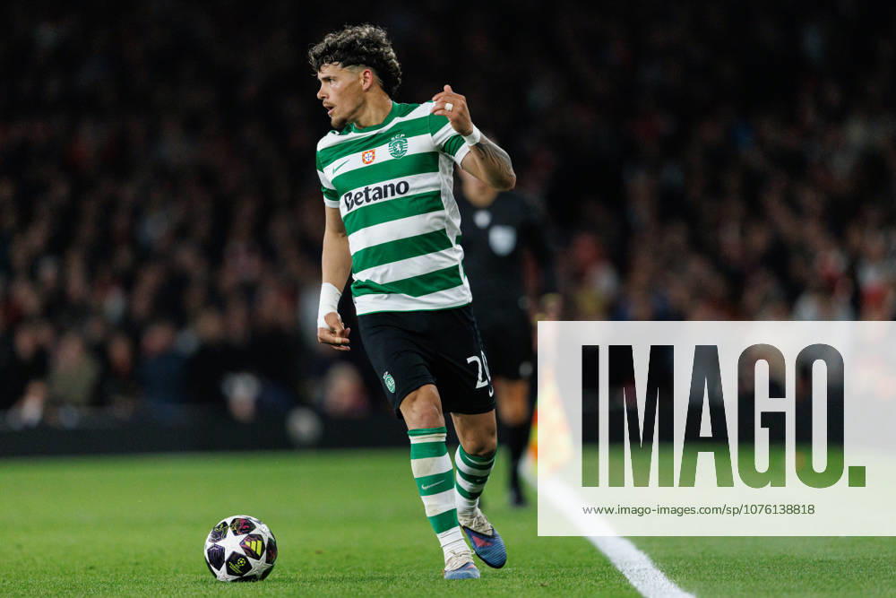 Maxi Araujo seen during UEFA Champions League quarterfinal game between teams of Arsenal FC and Sporting CP at Emirates Stadium (Maciej Rogowski Ball Raw Images) London Emirates Stadium United Kingdom