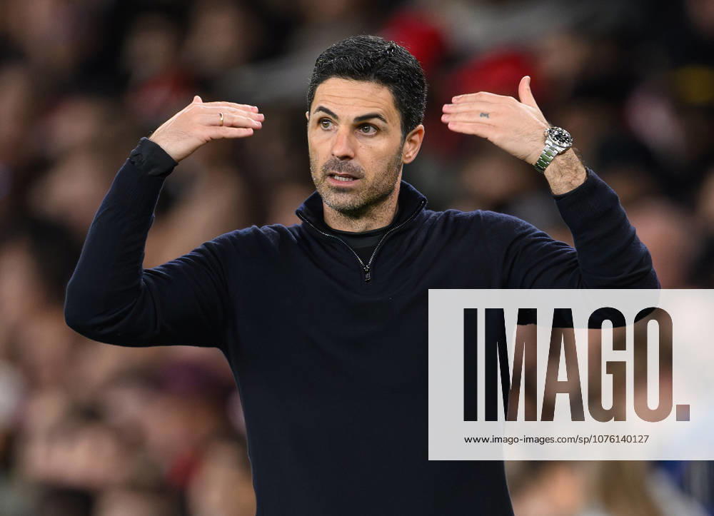 Arsenal v Sporting Lisbon - Champions League Semi-Final - Emirates Stadium. Arsenal v Sporting Lisbon - Champions League Semi-Final - Emirates Stadium. Arsenal Manager Mikel Arteta. Picture : Mark Pain London England