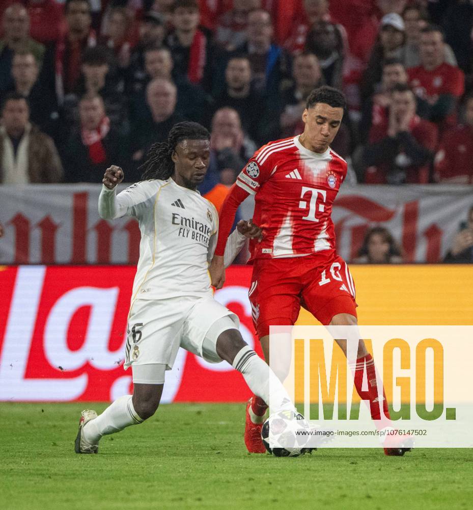 Soccer, Men, 2025 2026 season, Champions League quarter-final, second leg , FC Bayern Munich Real Madrid, v l Eduardo Camavinga Real Madrid , Jamal Musiala Bayern Munich , 15 04 2026,