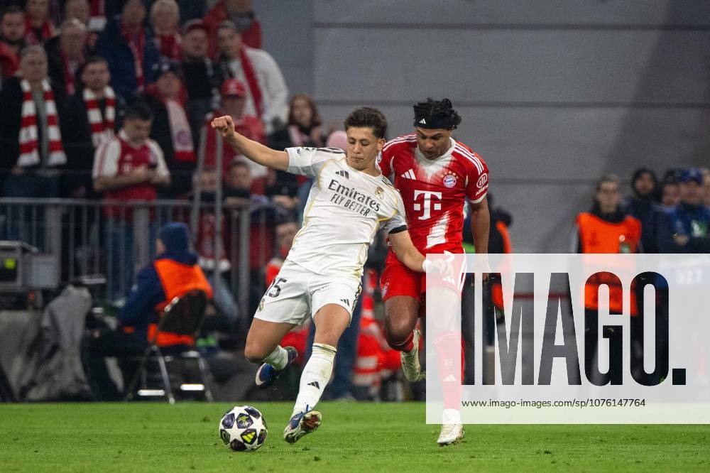 Soccer, Men, 2025 2026 season, Champions League quarter-final, second leg , FC Bayern Munich Real Madrid 4 3 , v l Arda Güler Real Madrid , Serge Gnabry Bayern Munich , 15 04 2026,