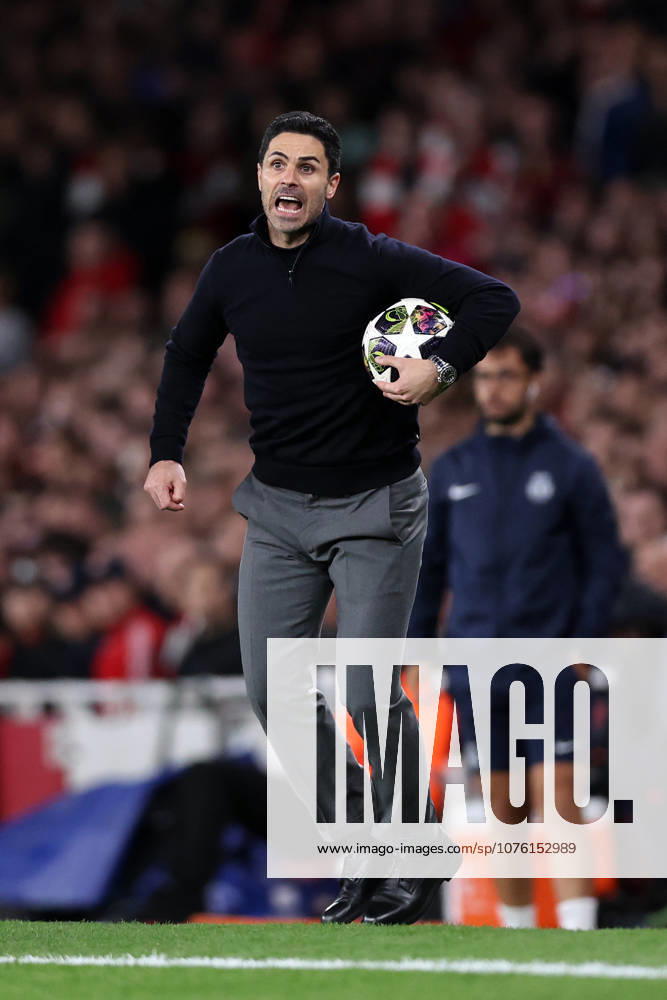 London, England, 15th April 2026. Mikel Arteta manager of Arsenal during the Arsenal vs Sporting Lisbon UEFA Champions League quarter final 2nd leg match at the Emirates Stadium, London. Picture credit should read: David Klein Sportimage . SPI_118_DK_Arsenal_Sporting_Lisbon SPI-4686-0118