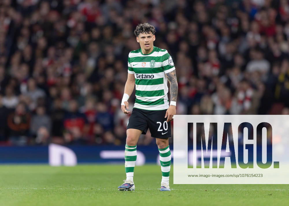 Arsenal FC v Sporting CP, UEFA Champions League, Quarter-final, Leg 2 of 2, Football, Emirates Stadium, London, UK - 15 Apr 2026 Maxi Araujo of Sporting CP (20) London Emirates Stadium Highbury GBR, UK NEWSPAPERS OUT