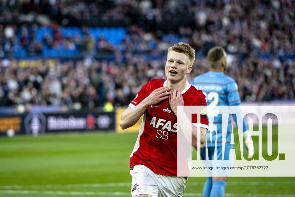 ROTTERDAM AZ Alkmaar player Kees Smit celebrates the goal during the Eurojackpot KNVB Cup match between AZ and NEC in Rotterdam on April 19, 2026, at De Kuip stadium, Netherlands Photo by Stefan Koops EYE4IMAGES DeFodi Images