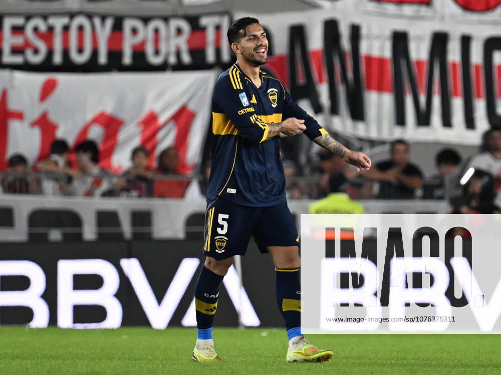 Torneo Apertura Mercado Libre 2026 match between River Plate and Boca Juniors BUENOS AIRES, ARGENTINA - APRIL 19: Leandro Paredes of Boca Juniors celebrate after wins a match a Torneo Apertura Mercado Libre 2026 match between River Plate and Boca Juniors at Mas Monumental Antonio Vespucio Liberti Stadium on April 19, 2026 in Buenos Aires, Argentina. Buenos Aires Buenos Aires Buenos Aires Argentina