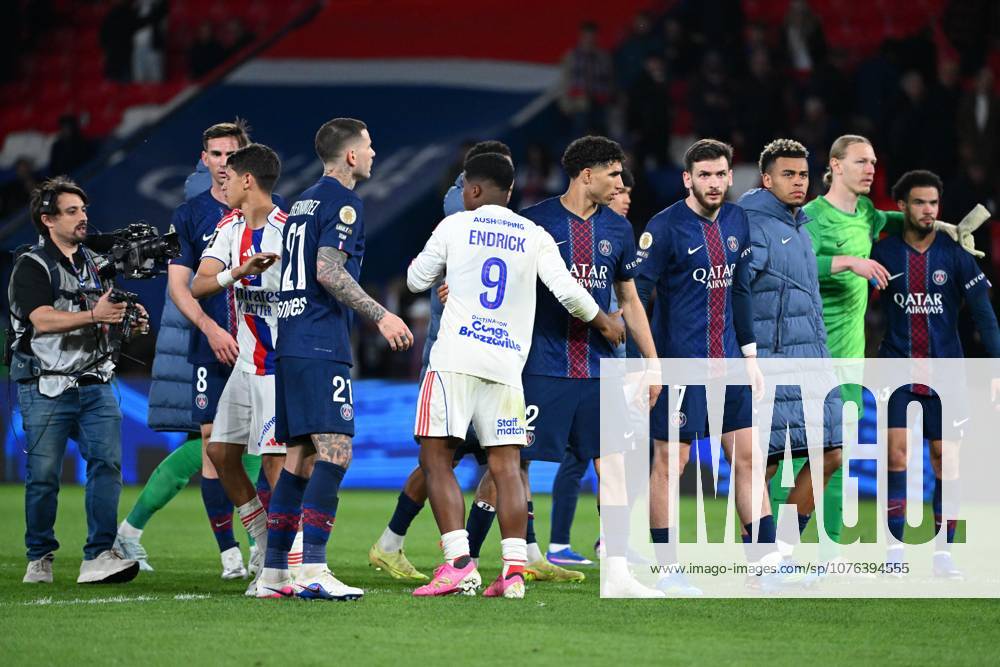 Endrick hakimi achraf FOOT L1 2026 PSG LYON 1 2 PARC DES PRINCES PARIS FRANCE 19 04 2026 REAU ALEXIS PARIS PARC DES PRINCES France GermanyxJapanxUKxFrancexBelgiumxOUT