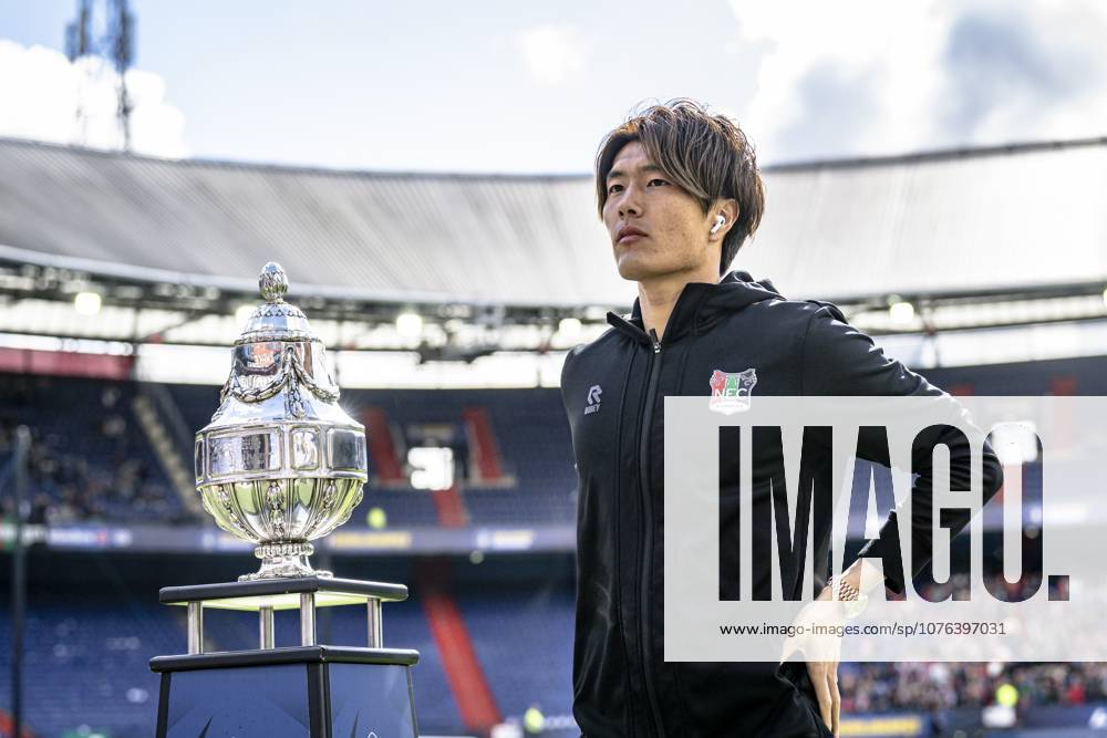 ROTTERDAM NEC player Koki Ogawa during the Eurojackpot KNVB Cup match between AZ and NEC in Rotterdam on April 19, 2026, at De Kuip stadium, the Netherlands Photo by Stefan Koops EYE4IMAGES DeFodi Images