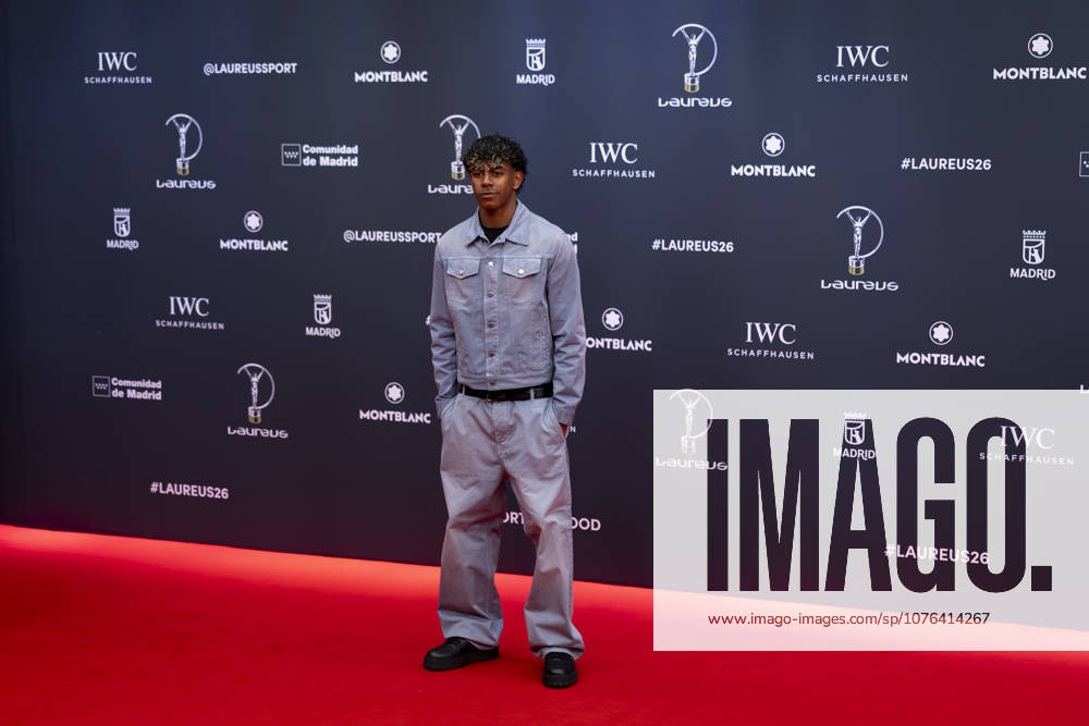 Laureus World Awards 2026 MADRID, SPAIN - APRIL 20: Lamine Yamal attends the red carpet at the 2026 Laureus World Sport Awards at Palacio De Cibeles on April 20, 2026 in Madrid, Spain. Madrid Palacio de Cibeles Madrid Spain