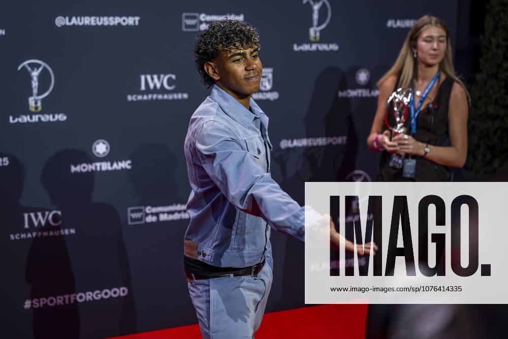Laureus World Awards 2026 MADRID, SPAIN - APRIL 20: Lamine Yamal attends the photo call after been awarded as Young Sportsperson of the Year at the 2026 Laureus World Sport Awards at Palacio De Cibeles on April 20, 2026 in Madrid, Spain. Madrid Palacio de Cibeles Madrid Spain