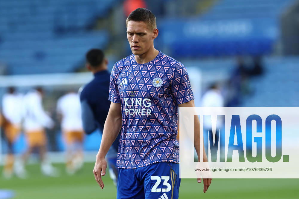 Leicester City v Hull City, EFL Sky Bet Championship Leicester City defender Jannik Vestergaard (23) warms up before the EFL Sky Bet Championship match between Leicester City and Hull City at the King Power Stadium, Leicester, UK on 21 April 2026. Leicester King Power Stadium Leicestershire UK Editorial use only DataCo restrictions apply See www.football-dataco.com ,
