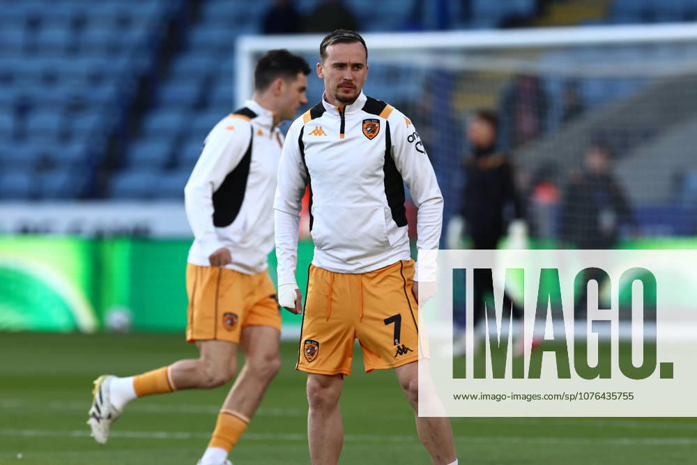 Leicester City v Hull City, EFL Sky Bet Championship Hull City forward Liam Millar (7) warms up before the EFL Sky Bet Championship match between Leicester City and Hull City at the King Power Stadium, Leicester, UK on 21 April 2026. Leicester King Power Stadium Leicestershire UK Editorial use only DataCo restrictions apply See www.football-dataco.com ,