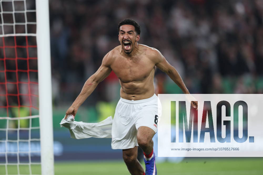 GER, Stuttgart, VfB Stuttgart vs SC Freiburg, DFB Pokal, Football, DFB, Season 2025 2026, MHP Arena, Semifinal in picture Tiago Tomas VfB Stuttgart 8 , 2 1, Goal, Cheering and joy, Emotions DFB DFL REGULATIONS PROHIBIT ANY USE OF PHOTOGRAPHS AS IMAGE SEQUENCES AND OR QUASI VIDEO