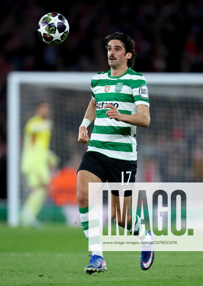 Arsenal FC v Sporting Clube de Portugal - UEFA Champions League 2025 26 Quarter-Final Second Leg Francisco Trincao of Sporting Clube de Portugal on the ball during the UEFA Champions League 2025 26 Quarter-Final Second Leg match between Arsenal FC and Sporting Clube de Portugal at Arsenal Stadium on April 15, 2026 in London, England. WARNING! This Photograph May Only Be Used For Newspaper And Or Magazine Editorial Purposes. May Not Be Used For Publications Involving 1 player, 1 Club Or 1 Competition Without Written Authorisation From Football DataCo Ltd. For Any Queries, Please Contact Football DataCo Ltd on +44 (0) 207 864 9121 London Arsenal Stadium England United Kingdom