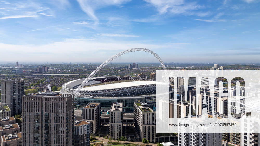 Manchester City v Southampton, Emirates FA Cup General aerial drone view outside Wembley Stadium before the Manchester City v Southampton Emirates FA Cup Semi-Final match at Wembley Stadium, London, England on 25 April 2026 Credit: Ian Stephen Every Second Media Editorial use only. All images are copyright Every Second Media Limited. No images may be reproduced without prior permission. All rights reserved. Premier League and Football League images are subject to licensing agreements with Football DataCo Limited. see https: www.football-dataco.com