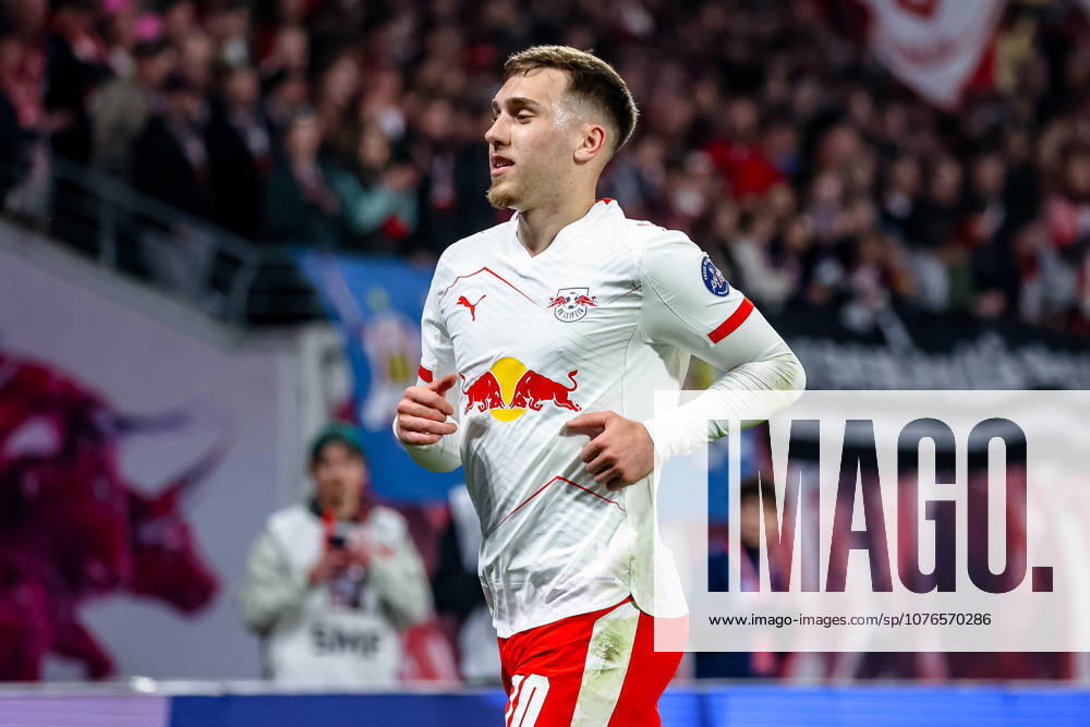 Brajan Gruda RB Leipzig, 10 , RB Leipzig vs 1 FC Union Berlin, Football, 1 Bundesliga, 31 Matchday, Season 2025 2026, 24 04 2026,¨ DFL REGULATIONS PROHIBIT ANY USE OF PHOTOGRAPHS AS IMAGE SEQUENCES AND OR QUASI VIDEO,¨ RB Leipzig vs 1 FC Union Berlin, Football, 1 Bundesliga, 31 Matchday, Season 2025 2026, 24 04 2026 Leipzig