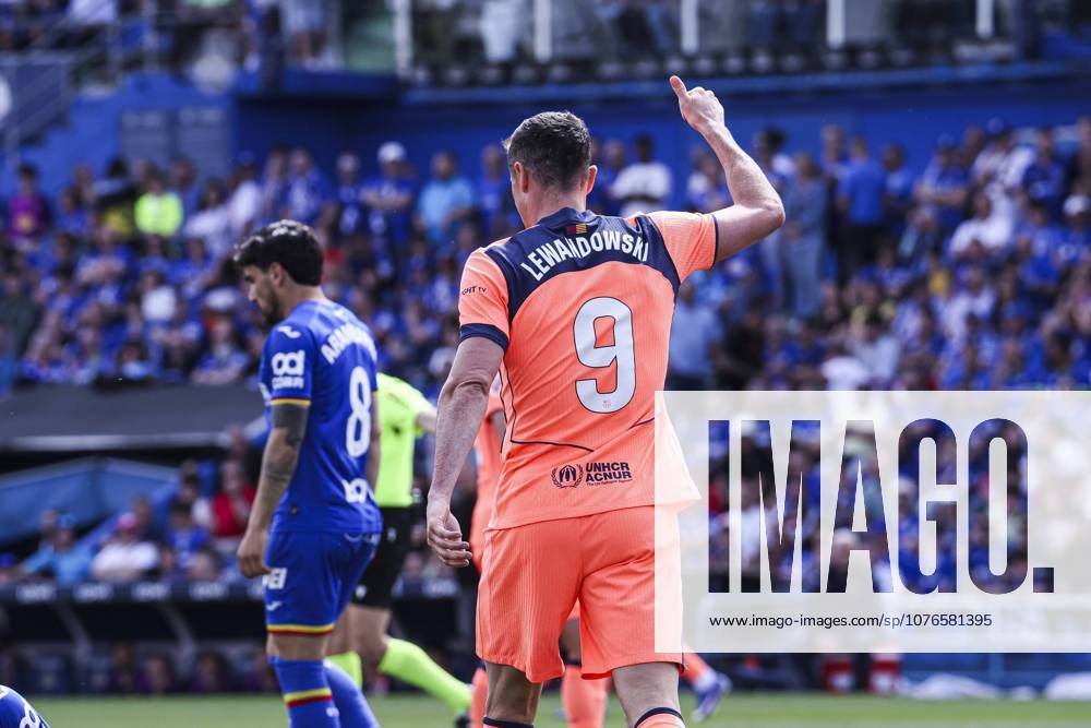 Estadio Coliseum, Madrid, Spain; La Liga Football, Getafe CF versus FC Barcelona, Barca Robert Lewandowski after fail the action Getafe vs FC Barcelona 900 Cordon Press 900 CordonxPress LOF - Getafe vs FC Barcelona
