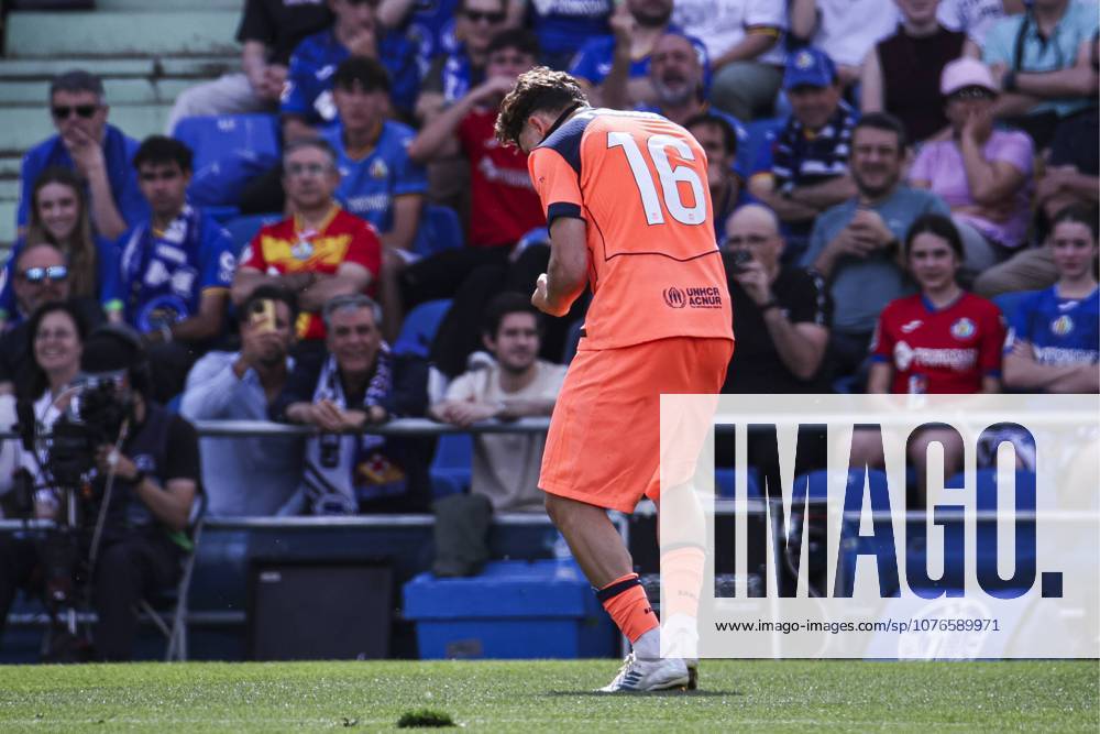 Estadio Coliseum, Madrid, Spain; La Liga Football, Getafe CF versus FC Barcelona, Barca Fermin Lopez celebratres his goal Getafe vs FC Barcelona 900 Cordon Press 900 CordonxPress LOF - Getafe vs FC Barcelona