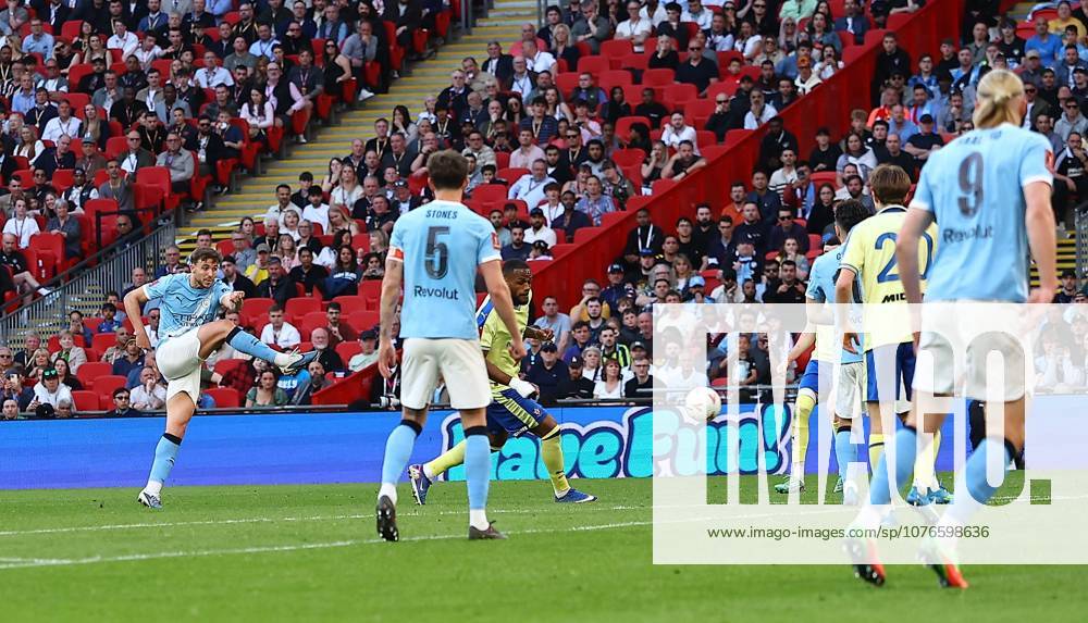 Nico Gonzalez of Manchester City scores their sides second goal Manchester City v Southampton, Emirates FA Cup, Semi Final, Football, Wembley Stadium, London, UK - 25 Apr 2026London Wembley Stadium United Kingdom