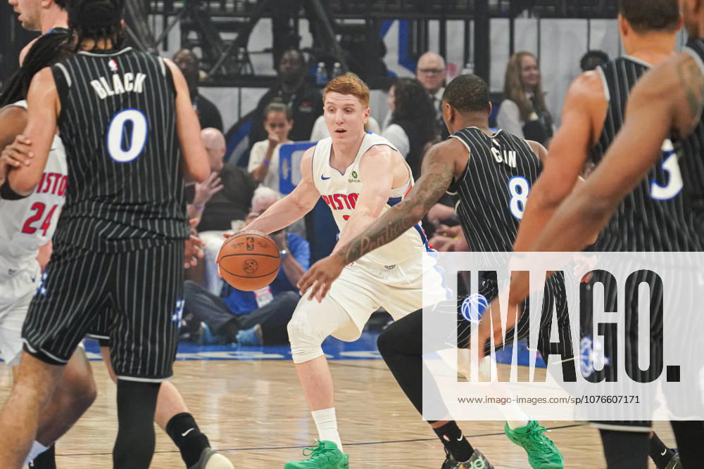 Detroit Pistons at Orlando Magic, Orlando, Florida, USA Orlando, Florida, USA, April 25, 2026, Detroit Pistons guard Kevin Huerter 27 rushing upcourt at the Kia Center.