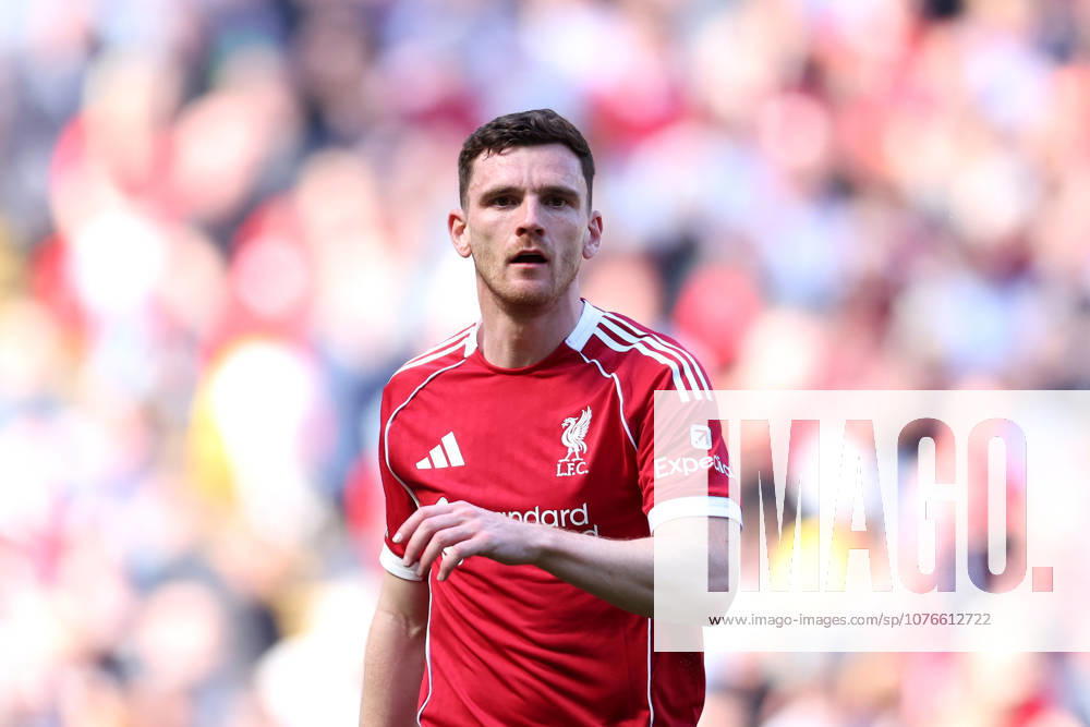 Liverpool, England, 25th April 2026. Andrew Robertson of Liverpool looks on during the Liverpool vs Crystal Palace Premier League match at Anfield, Liverpool. Picture credit should read: Jessica Hornby Sportimage . SPI_151_JH_LIVERPOOL_CRYSTAL_PALACE SPI-4733-0151