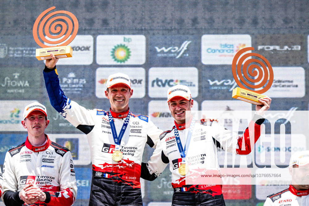 AUTO - WRC, Motorsport Rallye, WM - RALLY ISLAS CANARIAS 2026 OGIER Sebastien, LANDAIS Vincent, Toyota GR Yaris Rally1, portrait, podium, portrait during the 2026 Rally Islas Canarias, 5th round of the 2026 FIA WRC World Rally Car Championship, from April 23 to 26, 2026 at Las Palmas, Gran Canaria, Spain - Las PalmasSpain
