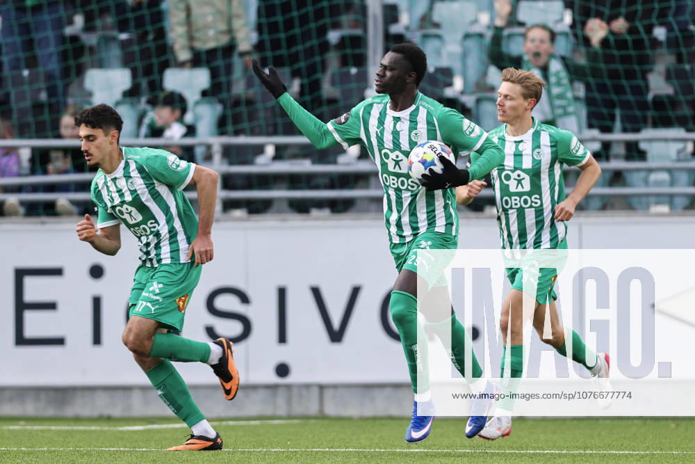 Eliteserien in football 2026 HamKam Start Hamar 20260426 HamKams Mame Niang celebrates the 1 1 goal during the elite series football match between HamKam and IK Start at Briskeby Stadium Photo Geir Olsen NTB undefined Hamar Norway RESTRICTED USE FOR BETTING COMPANIES