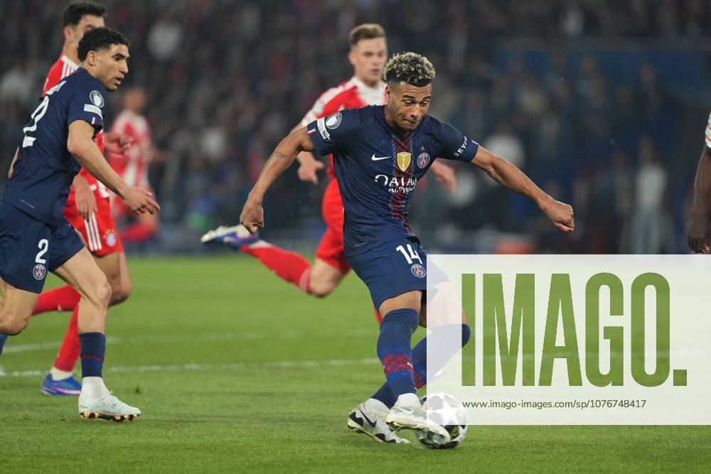 Desire Doue of PSG fires in a shot Paris Saint-Germain v Bayern Munich, UEFA Champions League, Semi Final, First Leg, Football, Parc des Princes, Paris, France - 28 Apr 2026Paris Parc des Princes France