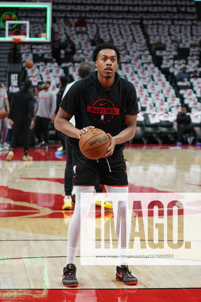 Toronto Raptors v Cleveland Cavaliers - NBA, Basketball Herren, USA Playoffs TORONTO, CANADA - MAY 1 : Scottie Barnes of Toronto Raptors warms up ahead of the Game Six of the Eastern Conference First Round NBA Playoffs between Cleveland Cavaliers and Toronto Raptors at the Scotiabank Arena on May 1, 2026 in Toronto, Ontario, Canada. Mert Alper Dervis Anadolu Ontario Canada. Editorial use only. Please get in touch for any other usage.