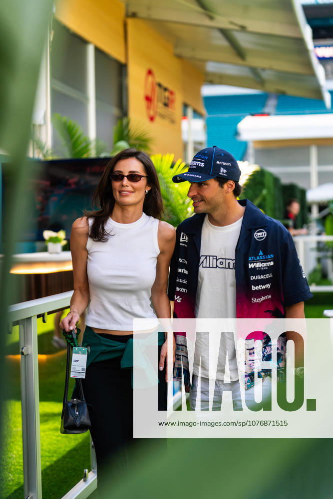 Carlos Sainz and Rebecca Donaldson seen in the paddock of the Formula 1 Miami Grand Prix 2026. Miami United States - ZUMAs197 20260501_aaa_s197_490