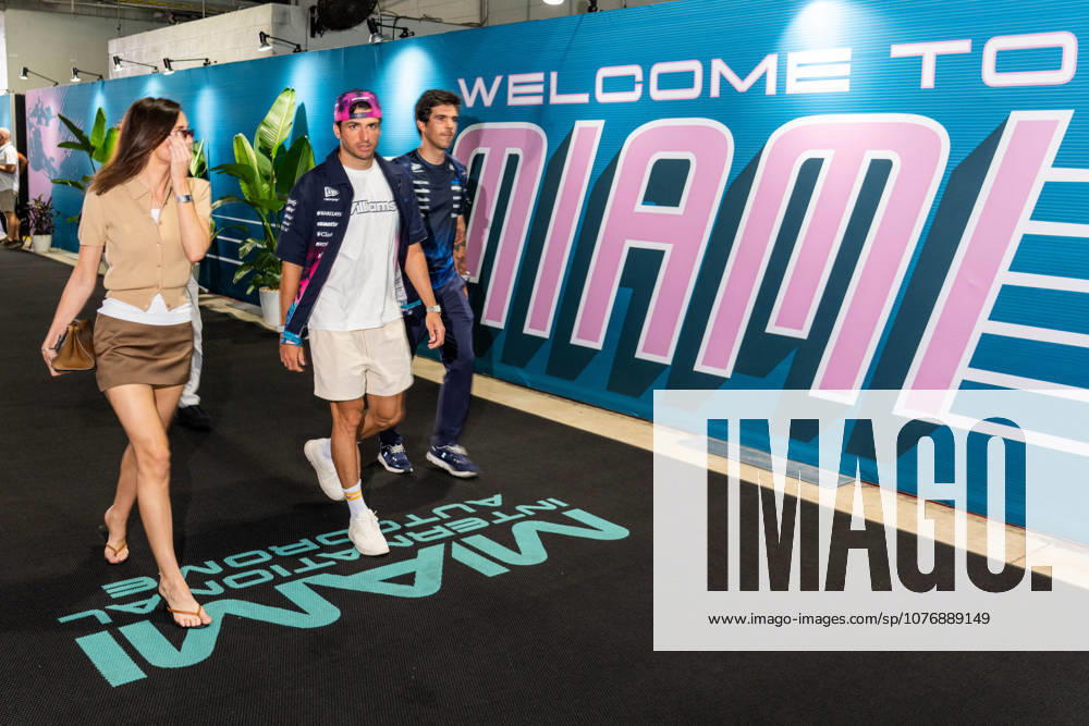 Miami Grand Prix 2026 - Pilots and Girlfriends CARLOS SAINZ (ESP) of Atlassian Williams F1 Team and girlfriend Rebecca Donaldson (SCO) on Saturday during the 2026 Formula 1 Crypto.com Miami Grand Prix at the Miami International Autodrome on May 2, 2026. Photo by Antoine Lapeyre ABACAPRESS.COM Miami United States