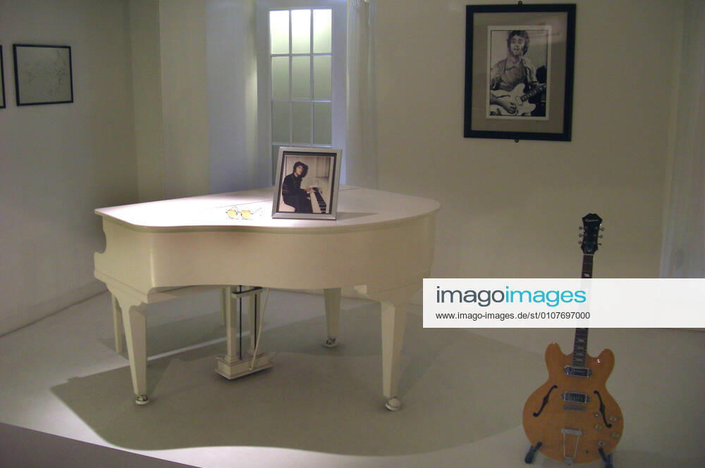 Today 40 years ago John Lennon was shot dead In the Beatles Museum of Liverpool his glasses are on his Klaviet photo Michael Westermann