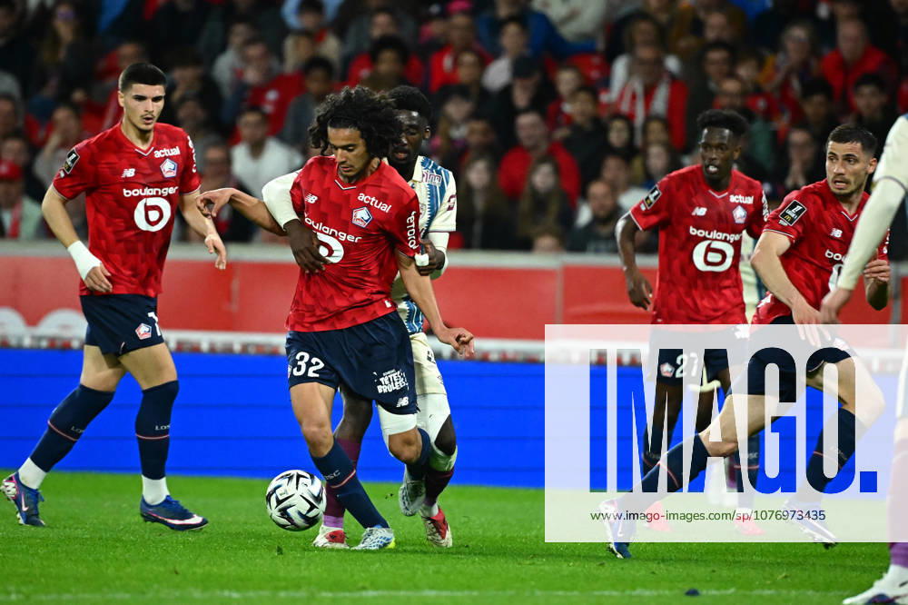 Bouaddi ayyoub FOOT L1 2026 LILLE LE HAVRE 1 1 STADE PIERRE MAUROY VILLENEUVE D ASCQ FRANCE 03 05 2026 LAHALLE PIERRE ebonog simon VILLENEUVE D ASCQ STADE PIERRE MAUROY France GermanyxJapanxUKxFrancexBelgiumxOUT
